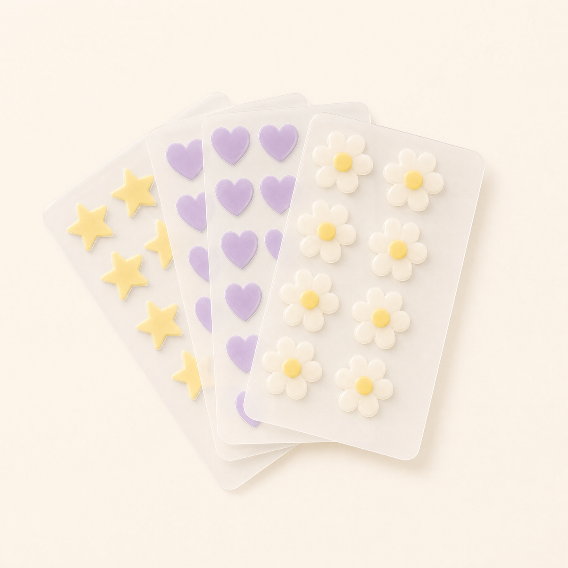 dotti Shapes Patches - stars hearts daisies
