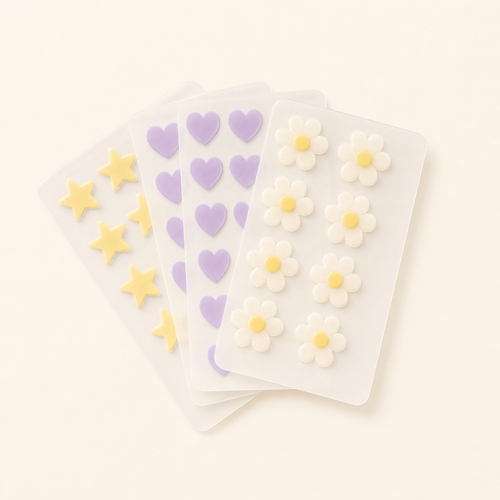 dotti Shapes Patches - stars hearts daisies